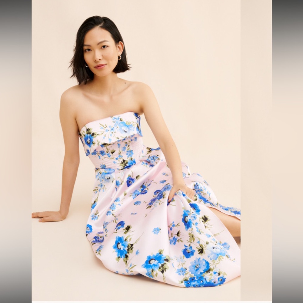 Floral Strapless Dress